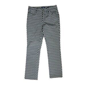 Charter Club Pants Womens‎ Size 12 Black and White Geometric Lexington Straight